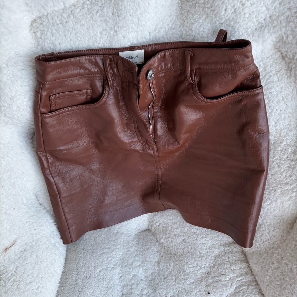 Wilfred Brown Mini Skirt